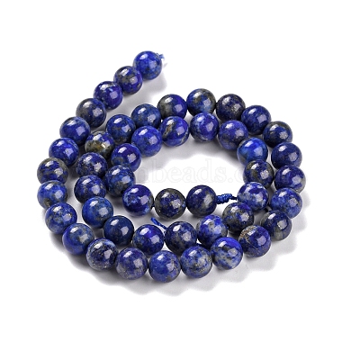 Natural Lapis Lazuli Bead Strands(G-G953-03-8mm)-2