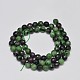 Faceted Round Natural Ruby in Zoisite Bead Strands(G-F289-11-5mm)-2