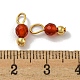 Natural Carnelian Faceted Round Charms(PALLOY-NH00003)-3