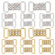 ahadermaker 16個 2 色真鍮マイクロパヴェクリスタル ab ラインストーンコネクタチャーム(FIND-GA0002-42)-1
