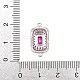 Brass Micro Pave Cubic Zirconia Connector Charms(CU-CBAAB9C-01P-03)-3