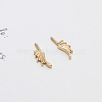 Brass Head Pins, for Ghost Witch Baroque Pearl Making, Angel Wing, Golden, 9x4mm(BAPE-PW0001-03C-G)