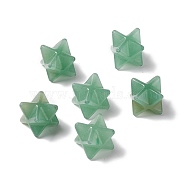 Natural Green Aventurine Beads, No Hole, Carved, Merkaba Star, 13x13.5mm(G-A205-01F)