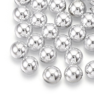 ABS Plastic Cabochons, Half Round, Platinum Color Plated, 3x1.5mm, about 10000pcs/bag(OACR-S034-3mm-02)