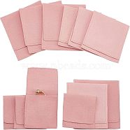 12Pcs 3 Styles Microfiber Jewelry Bag Gift Pouches, Envelope Style Bags, Square, Pink, 6~9x6.4~9x0.1~0.15cm, Unfold: 11.5~17.5x6.4~9x0.1cm, 4pcs/style(ABAG-NB0001-54A)