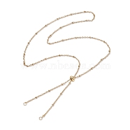 304 Stainless Steel Satellite Chain Slider Necklace Making, Golden, 23.86 inch(60.6cm)(AJEW-JB01247-01)