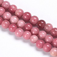 Natural Rhodonite Beads Strands, Grade A, Round, 4.5~5mm, Hole: 0.5mm, about 83pcs/strand, 14.96 inch(38cm)(G-I189-01)