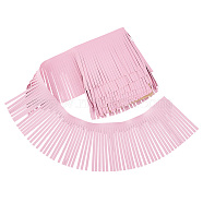Elite 2 Meters PU Imitation Leather Tassels Trimming, for Costume Accessories, Pink, 100~105x0.5mm(DIY-PH0010-44A-06)