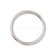 304 Stainless Steel Twister Clasps, Ring, Stainless Steel Color, 12x1mm, Inner Diameter: 10mm(STAS-C054-03P)