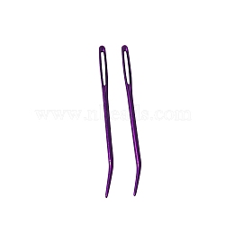 Aluminum Knitting Needles, Big Eye Needles, Blunt & Bent Tip Pins, Indigo, 70x2.3mm, 2pcs/set(PW22062410563)