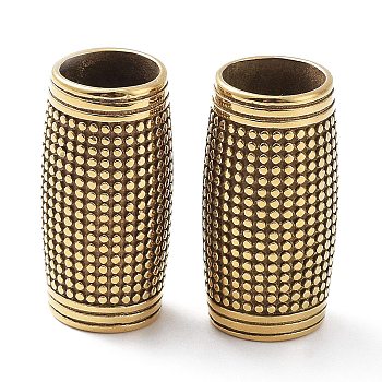 Ion Plating(IP) 304 Stainless Steel Beads, Column, Golden, 24x12mm, Hole: 9mm