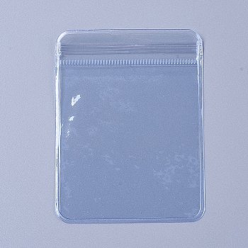 Mini Transparent Plastic Zip Lock Bags, Resealable Bags, Blue, 8x6x0.15cm, Unilateral Thickness: 5.1 Mil(0.13mm)