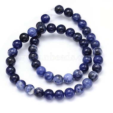 Round Natural Sodalite Beads Strands(G-F222-39-8mm)-3