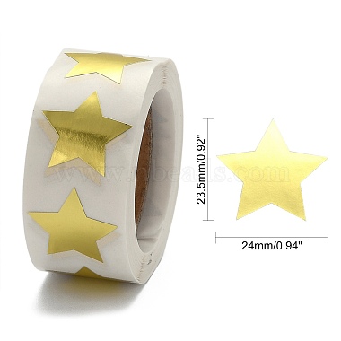 Металлическая фольга в форме звезды бумажные наклейки(DIY-E023-03)-2