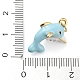 Dolphin Rack Plating Brass Enamel Pendants(KK-Q804-09G)-3