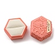 Embossed Hexagon Plastic Rings Storage Boxes(CON-P020-C02)-3