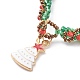Alloy Enamel Stretch Charm Bracelets for Christmas(BJEW-JB06118)-2