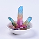 Electroplated Natural Quartz Crystal Home Display Decorations(DJEW-L015-01)-1