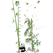 PVC Height Growth Chart Wall Sticker, Animal with 40 to 140 cm Measurement, for Kid Room Bedroom Wallpaper Decoration, Lime Green, 980x290mm(DIY-WH0232-029)