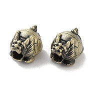 Tibetan Style Brass Beads, Cadmium Free & Lead Free, Tortoise, Antique Bronze, 7x7.5x9.5mm, Hole: 2.2mm(KK-M284-52AB)