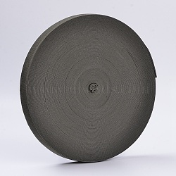 Colored Flat Elastic Rubber Band, Webbing Garment Sewing Accessories, Dark Gray, 20mm, 40m/roll(EC-WH0001-30)