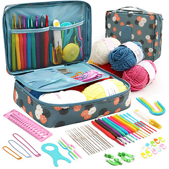 Sewing Tool Sets, Including Aluminum Pin, Crochet Hook, Twist Pin, Scissor, Flower, 240x180x60mm