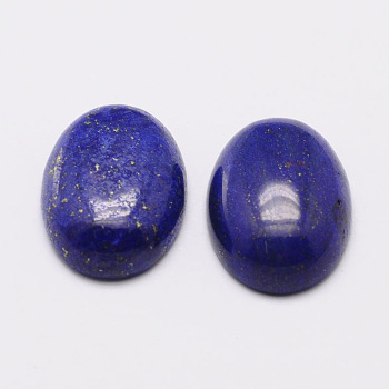 Dyed Oval Natural Lapis Lazuli Cabochons, 25x18x6mm