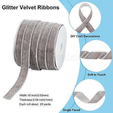 Sparkle Style Glitter Velvet Ribbons(OCOR-AR0001-47B)-2