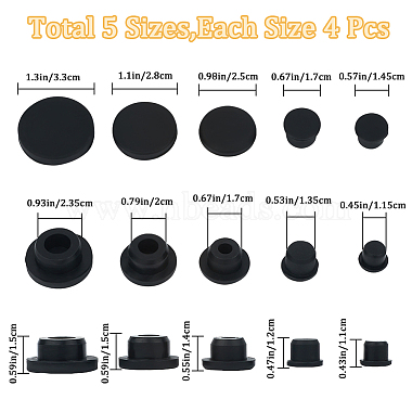 20pcs 5 bouchons en silicone de style(AJEW-GF0008-06B)-2