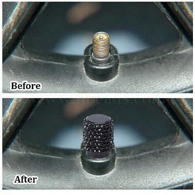 8Pcs Rubber Rhinestone Tire Valve Stem Caps(FIND-GF0009-36A)-6