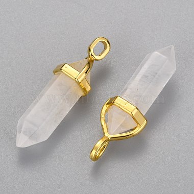 Natural Quartz Crystal Double Terminated Pointed Pendants(X-G-G902-B23)-2