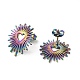 Ion Plating(IP) 304 Stainless Steel Hollow Out Heart Stud Earrings for Women(EJEW-E271-02M)-2