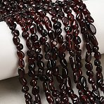 Nautral Garnet Beads Strands, Nuggets, Tumbled Stone, 4~8.5x4~5x4~5.5mm, Hole: 0.7~0.8mm, about 75~77pcs/strand, 15.94~16.34''(40.5~41.5cm)(G-H330-B01)