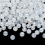 Electroplate Transparent Glass Beads Strands, Rainbow Plated, Faceted, Round, Clear, 6mm, about 100pcs/strand, 2 strands/box(EGLA-PH0001-42A)