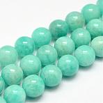 Natural Amazonite Bead Strands, Round, 12mm, Hole: 0.8~1mm, about 34pcs/strand, 15.7 inch(G-P204-02-12mm)