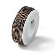 Round Aluminum Wire, Sienna, 18 Gauge, 1mm, about 23m/roll(AW-G001-03-15)