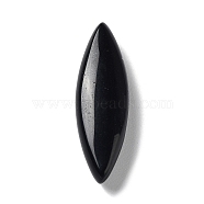 Natural Black Onyx(Dyed & Heated) House Eye Beads, Top Drilled, 33x10~10.5x7mm, Hole: 0.8~0.9mm(G-K346-01A)