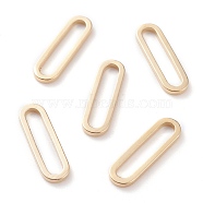 Brass Linking Rings, Long-Lasting Plated, Oval, Real 24K Gold Plated, 15x4.5x1mm, Inner Diameter: 12.5x2.5mm(KK-Y003-04B-G)