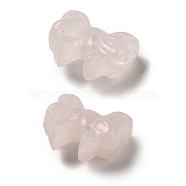 Natural Rose Quartz Beads, Bowknot, 13x16x7.5mm, Hole: 1mm(G-B100-09)