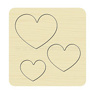 Wood Cutting Dies, with Steel, for DIY Scrapbooking/Photo Album, Decorative Embossing DIY Paper Card, Heart Pattern, 10x10x2.4cm(DIY-WH0169-59)