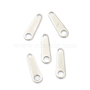 201 Stainless Steel Chain Tabs, Chain Extender Connectors, Stainless Steel Color, 10.5x3x0.5mm, Hole: 1.2mm and 1.6mm(STAS-G245-07)