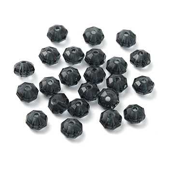 K9 Glass, Imitation Austrian Crystal Beads, Grade AAA, Faceted, Octagon, Dark Blue, 6x4mm, Hole: 0.7~0.9mm