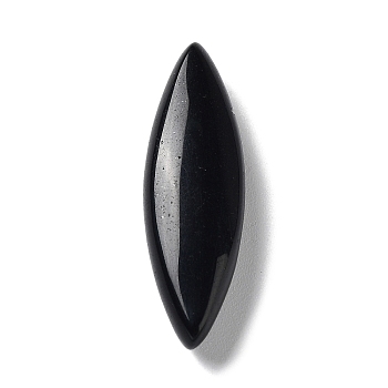Natural Black Onyx(Dyed & Heated) House Eye Beads, Top Drilled, 33x10~10.5x7mm, Hole: 0.8~0.9mm