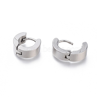 304 Stainless Steel Huggie Hoop Earrings(X-EJEW-O087-09D-P)-2