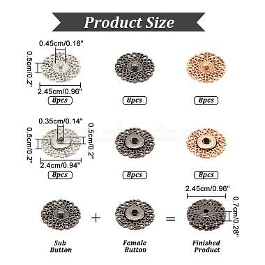 24Pcs 3 Colors Alloy & Brass Snap Buttons(FIND-NB0003-65)-2