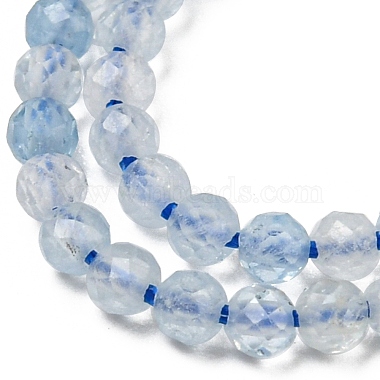 Grade A Natural Aquamarine Beads Strands(G-E411-19F-2mm)-3
