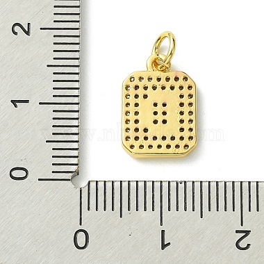 Rack Plating Brass Micro Pave Clear Cubic Zirconia Charms(KK-G501-01D-G)-3