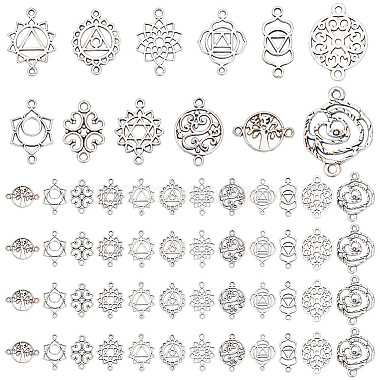 Antique Silver Mixed Shapes Alloy Links