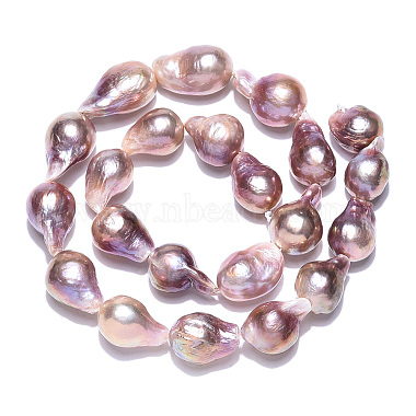 Natural Baroque Pearl Keshi Pearl Beads Strands(PEAR-S019-02D)-5