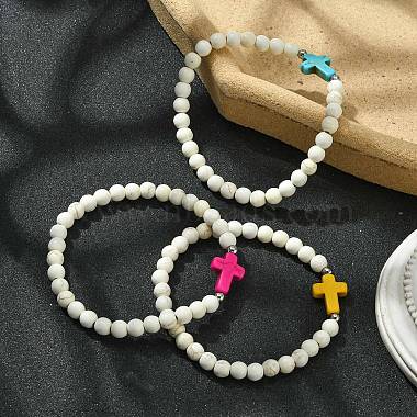 Religion Cross Bracelets(BJEW-TA00397)-2